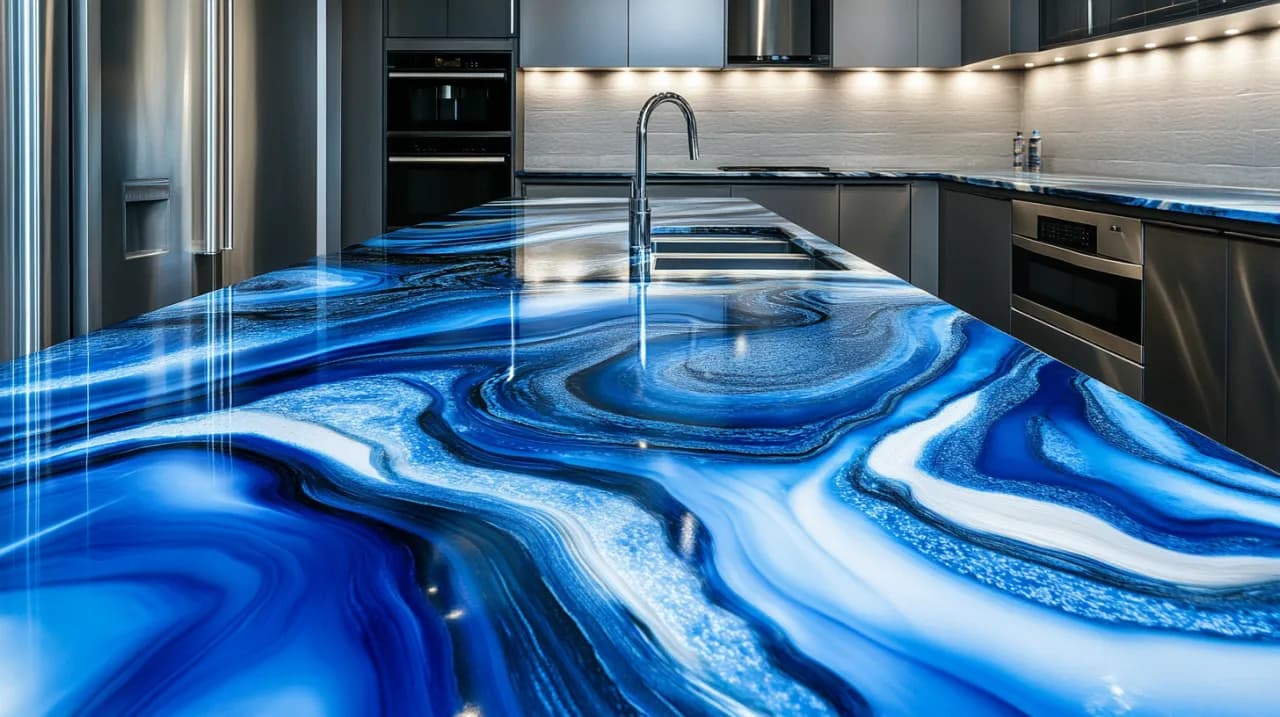 Blat z żywicą epoksydową: nowoczesne blaty do kuchni i ich zalety