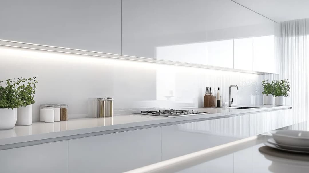 Lacobel w białej kuchni: nowoczesne rozwiązania i praktyczne porady